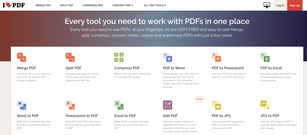iLovePDF - improve your pdf tool