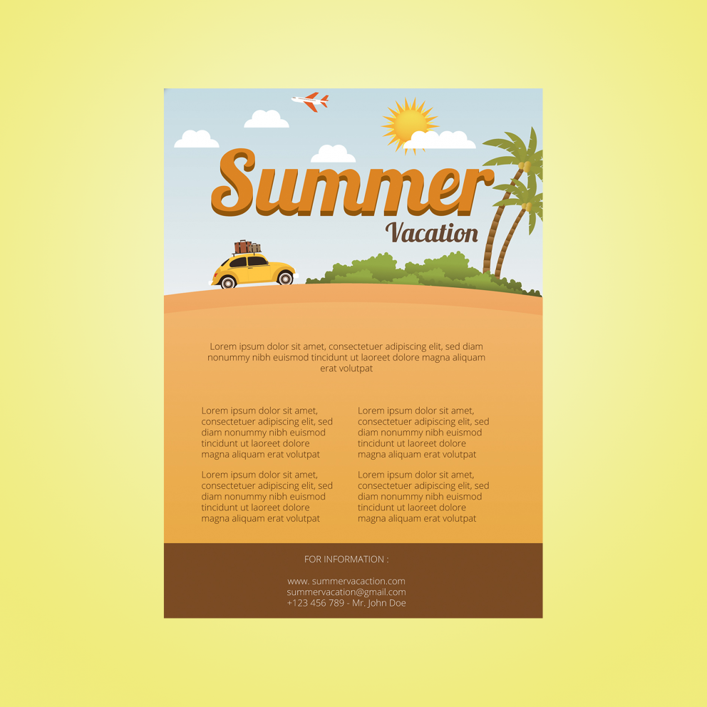 summer vacation brochure template