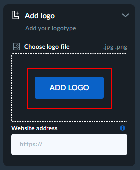 add logo button